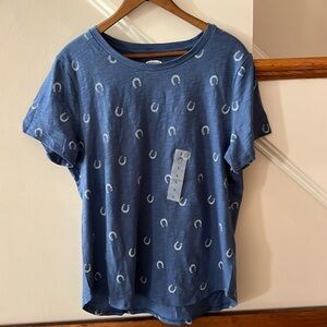 Old Navy shortsleeved shirt with horseshoes. Perfect for a horse-lover! 🐎